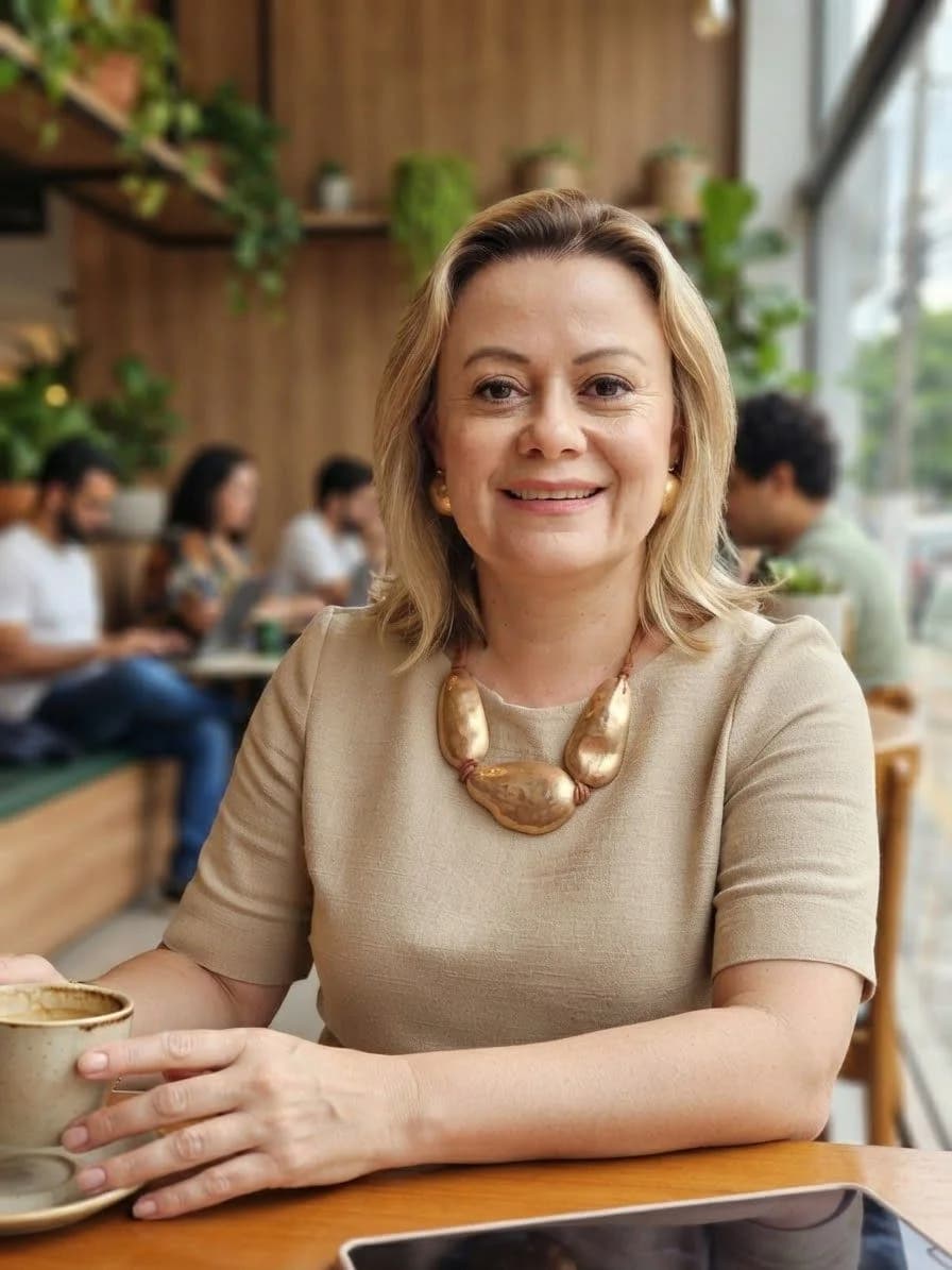 Retrato profissional da psicóloga Glaucia Navarro